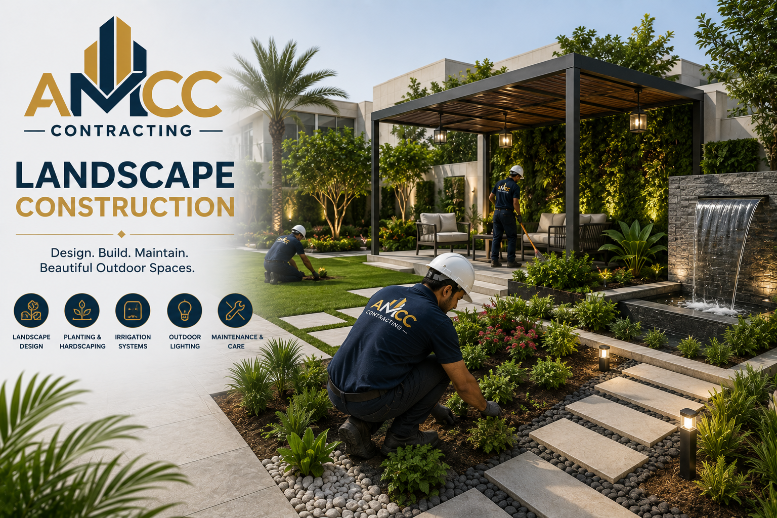 Landscape Construction by AMCC Contracting in UAE