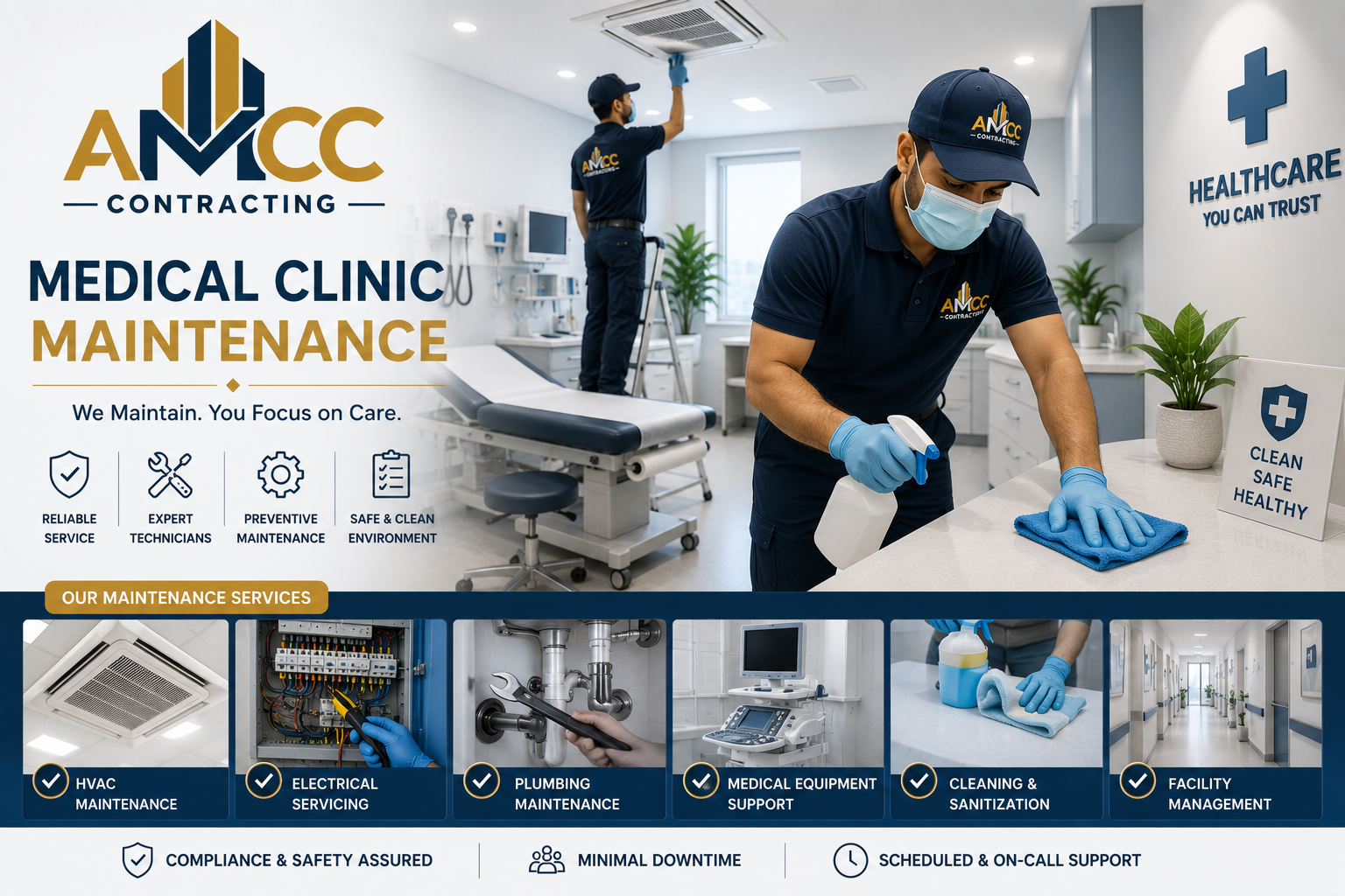 Medical Clinic Maintenance by AMCC Contracting in UAE